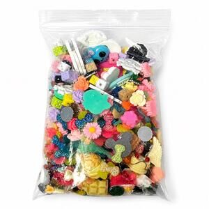 Mixed Resin Charms Lot Kawaii Cabochons Flatback Craft Embellishments Bulk